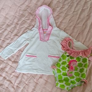 Swim suit and cover up